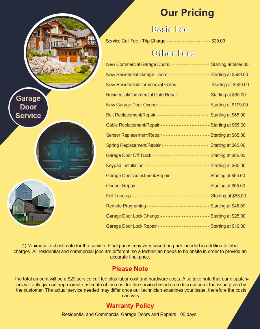 Elite Garage Door Service San Marino, CA 626-406-1646 - pricelist6